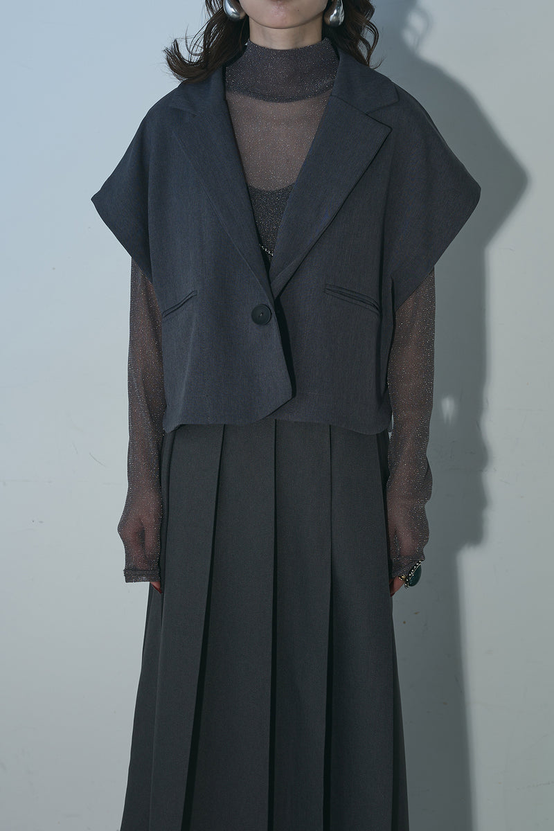 【新品 タグ付き】ANDREA & Co AUBREY ベスト ジレ 黒 新品 タグ付き】ANDREA & Co AUBREY ベスト ジレ 黒