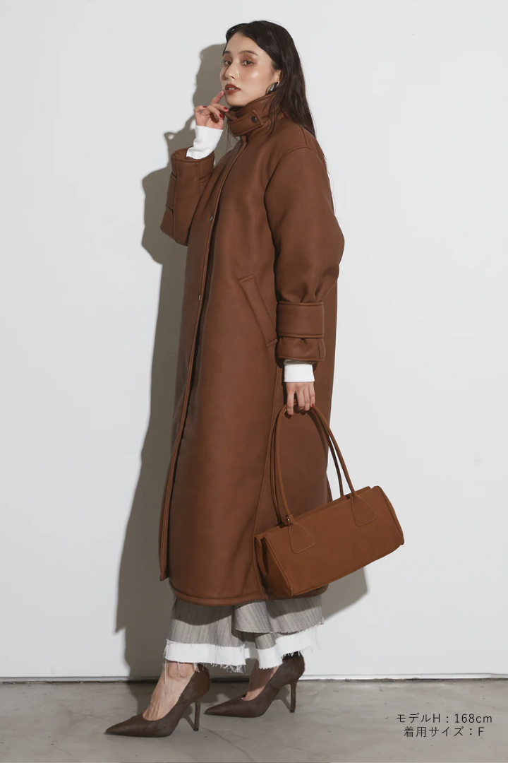 BACKSIDE BOA LEATHER COAT – ANDREA&Co.