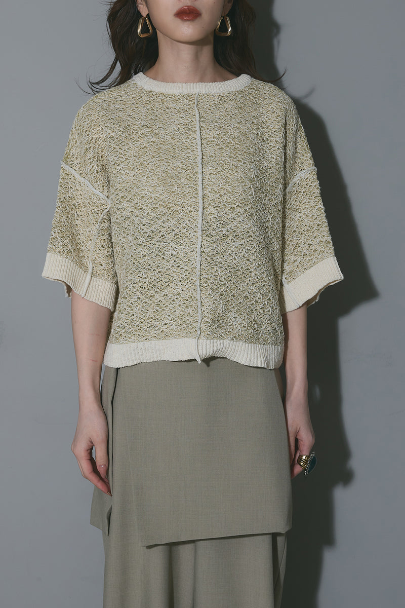 ANDREA&Co. ♡MIXニットトップス+アートウォッシュデニム