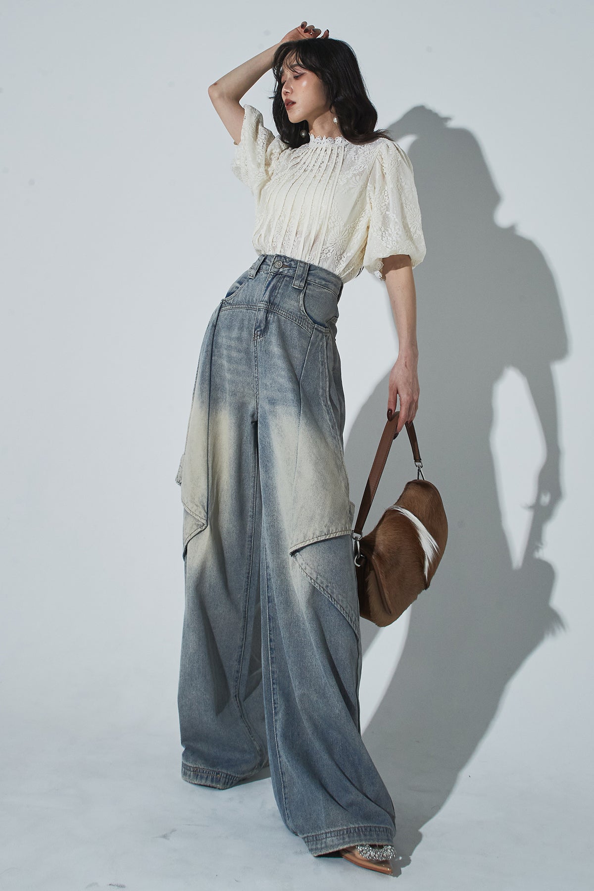 ANDREA & Co. アートウォッシュデニムパンツ アートカットワイドデニム – ANDREA&Co.
