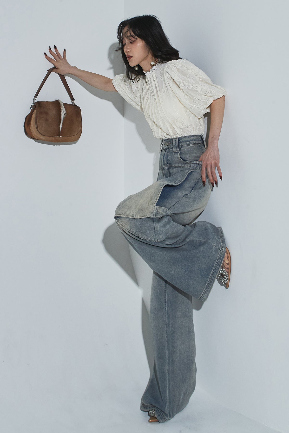 ANDREA & Co. アートウォッシュデニムパンツ アートカットワイドデニム – ANDREA&Co.
