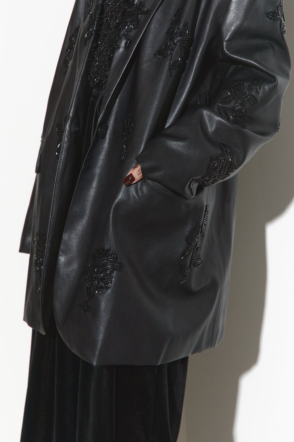 ANDREA&Co. AUBREY◆レザービーズエンブロイダリージャケット SET】レザービーズエンブロイダリージャケット+ウエストコードベロア