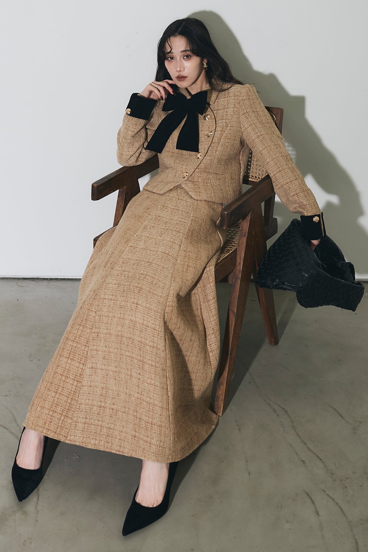 リボン付きツイードセットアップ – ANDREA&Co.