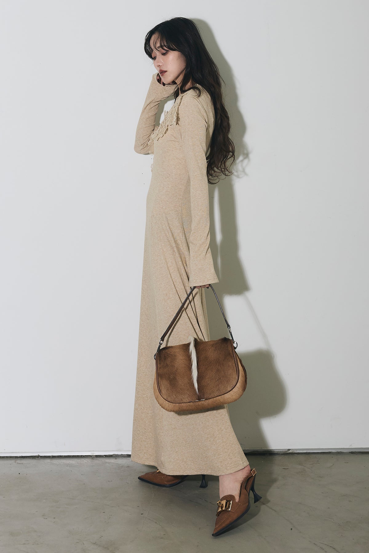 【新品】andrea&co レースカラーニットワンピース レースカラーニットワンピース – ANDREA&Co.