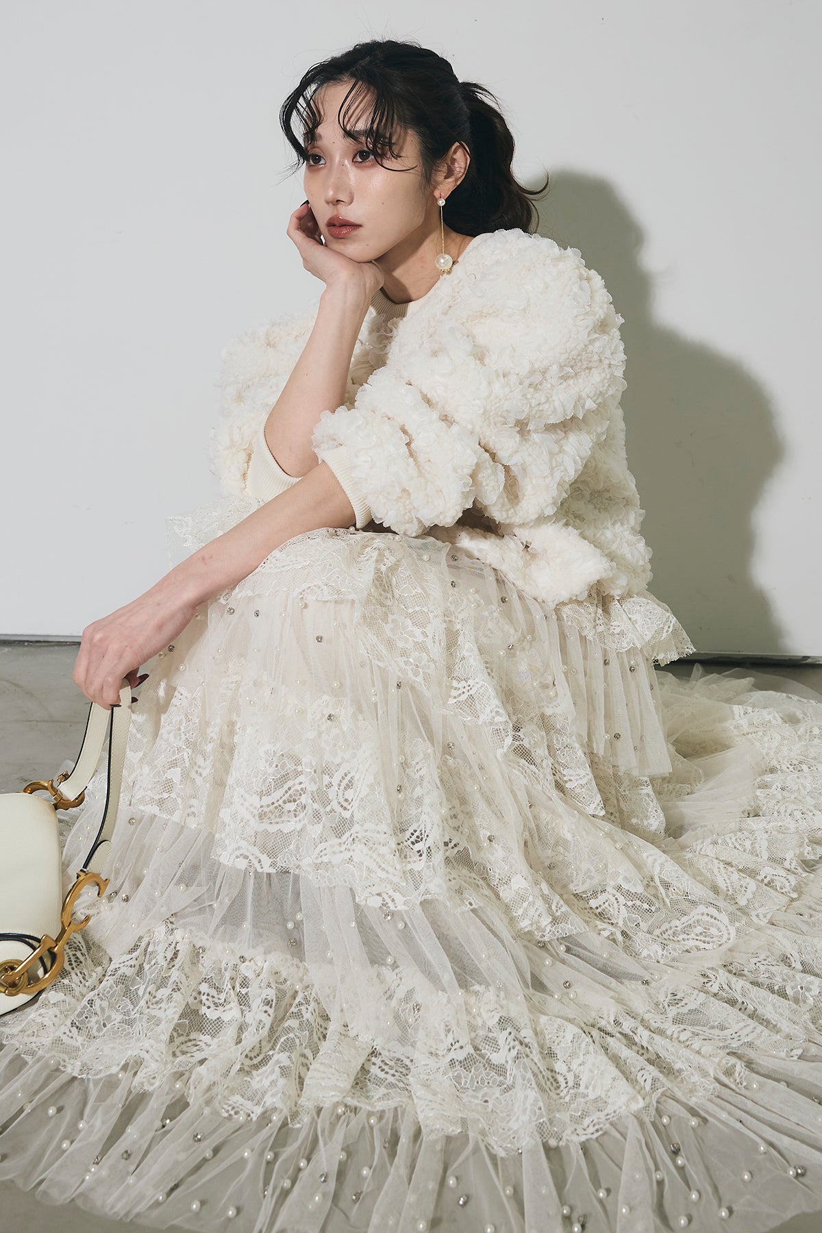 ⭐︎新品⭐︎ANDREA&CO ボリュームチュールスカート ANDREA&Co. AUBREY ボリュームフリルチュールスカート ブラック 【公式