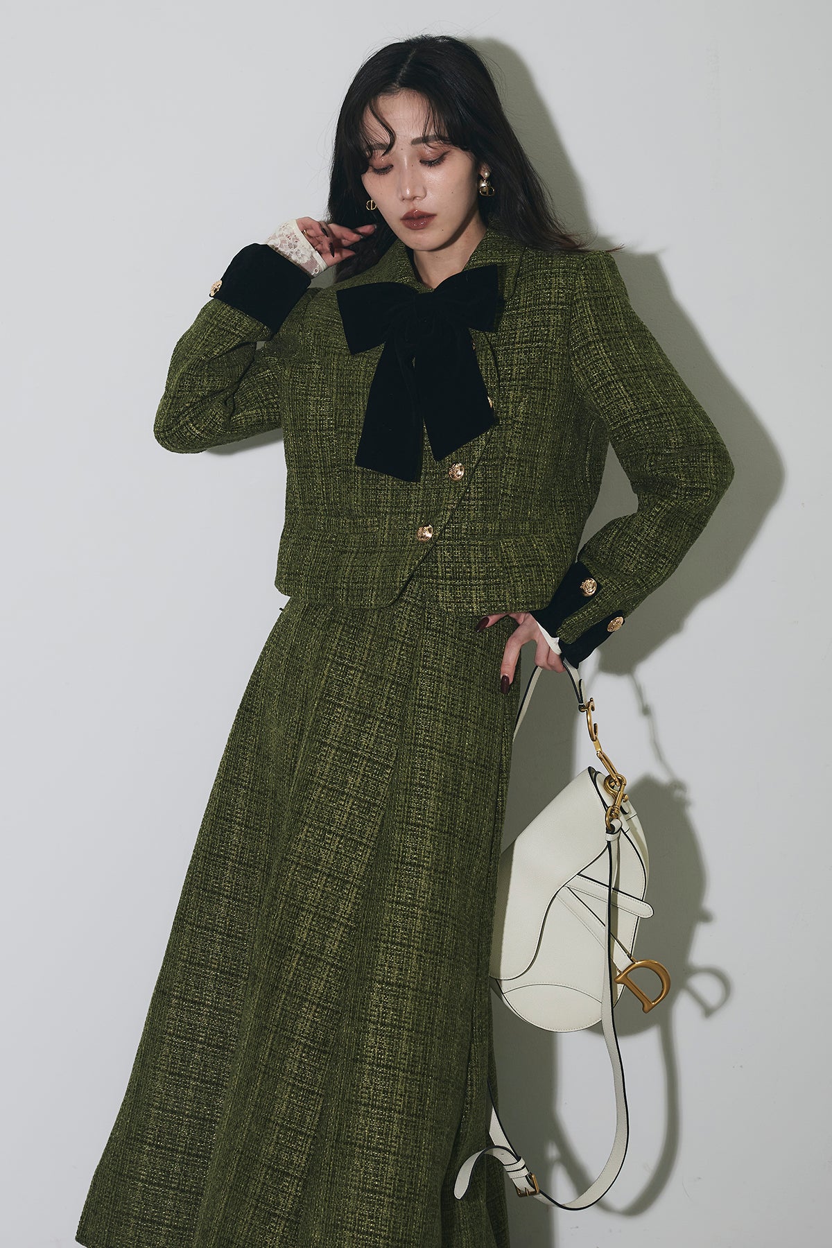 リボン付きツイードセットアップ – ANDREA&Co.