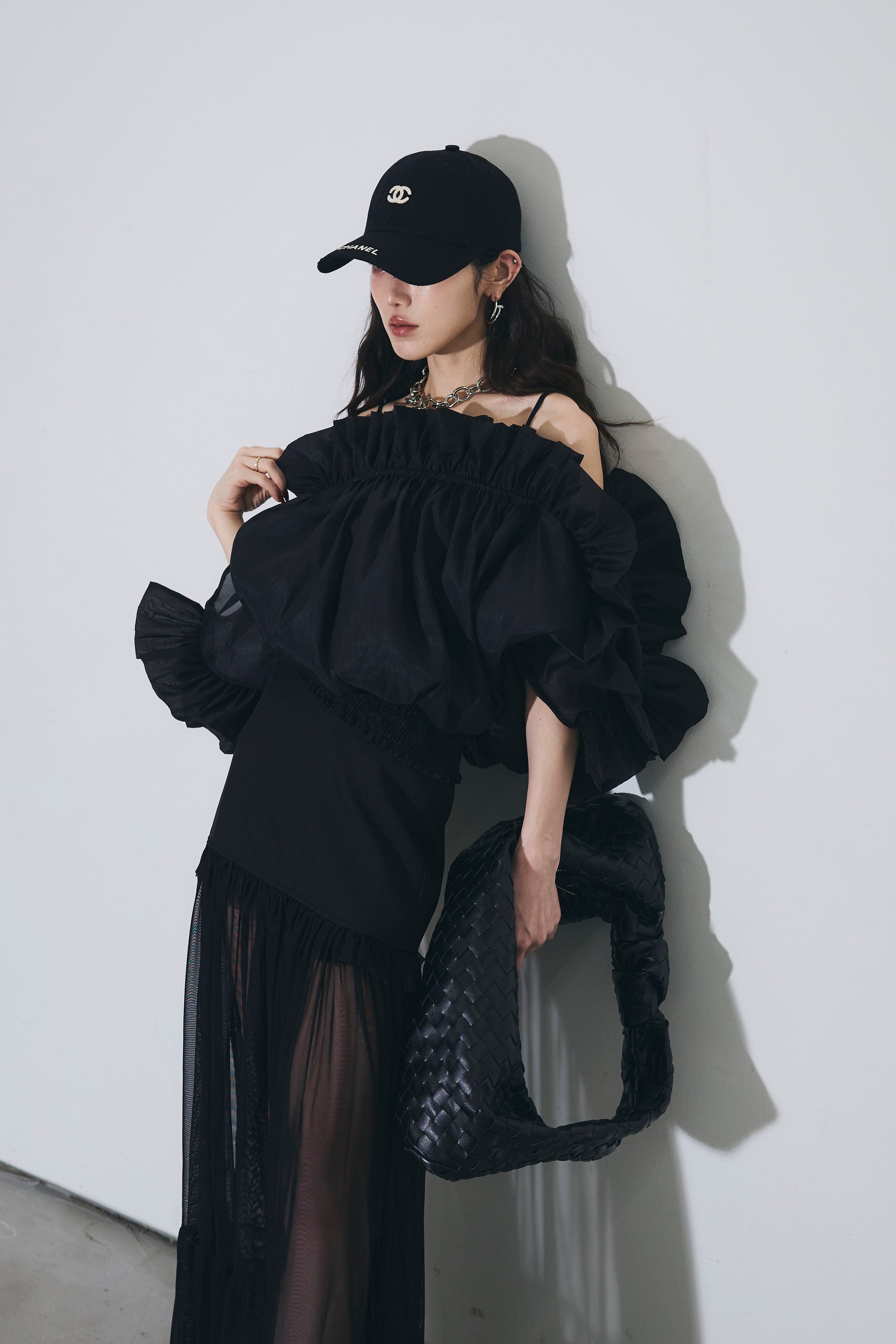 ANDREA&Co. オフショルフリルトップス+シアーティアードミニスカート シアーティアードミニスカート – ANDREA&Co.