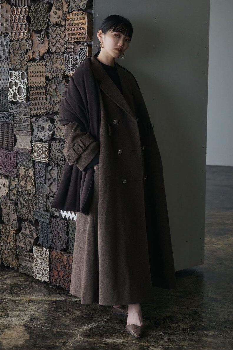 YOSEATSUME BUTTON WOOL COAT