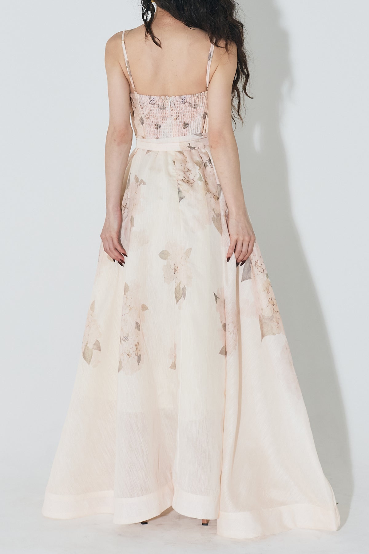 【美品】ANDREA&Co. 紫陽花柄 シアーフラワーキャミワンピース　完売品 シアーフラワーリボンキャミワンピース – ANDREA&Co.