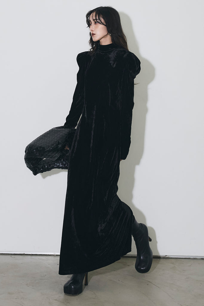 ベロアレイヤード風ワンピース ANDREA&Co ベロアレイヤード風