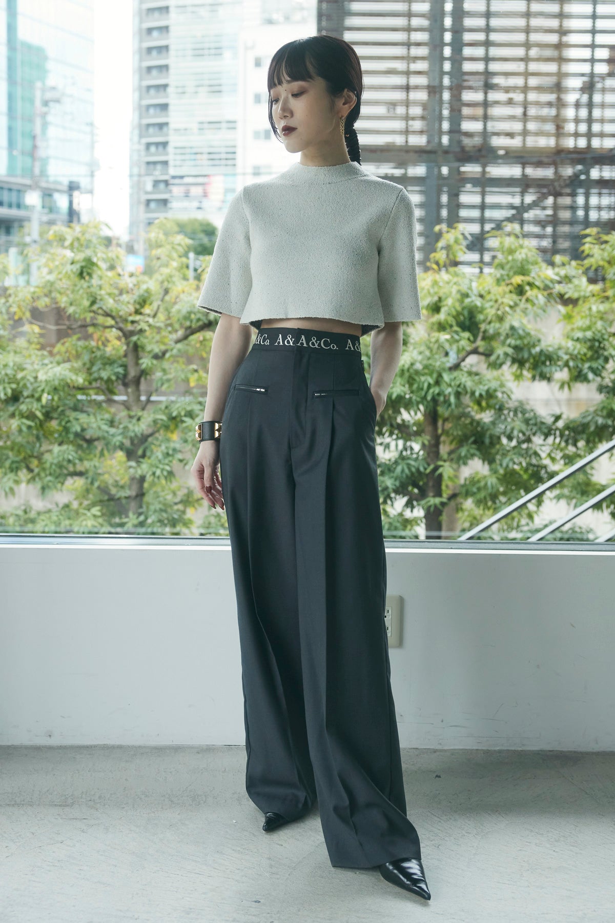 ANDREA&Co. BOUCLE KNIT TOPS ブラック M ANDREA&Co. BOUCLE KNIT TOPS ブラック M - メルカリ