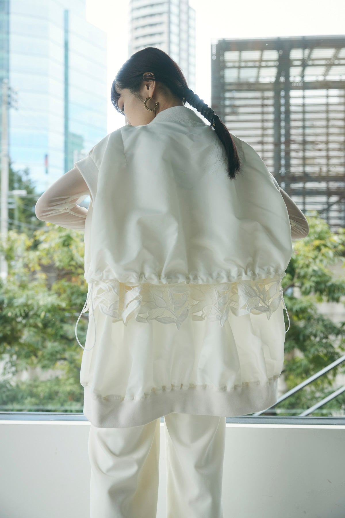MA-1 LACE LAYERED GILET – ANDREA&Co.