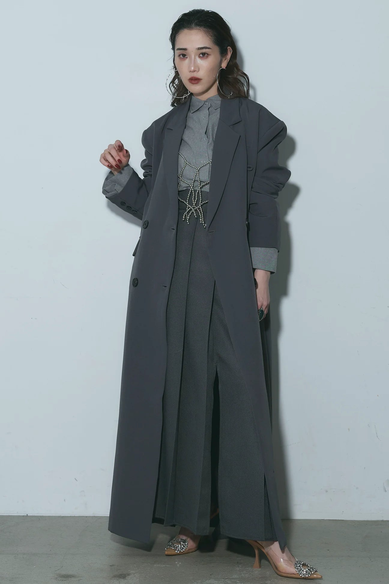 Christian Dior ブラックレース レースロングコート Christian Dior ブラックレース レースロングコート Christian