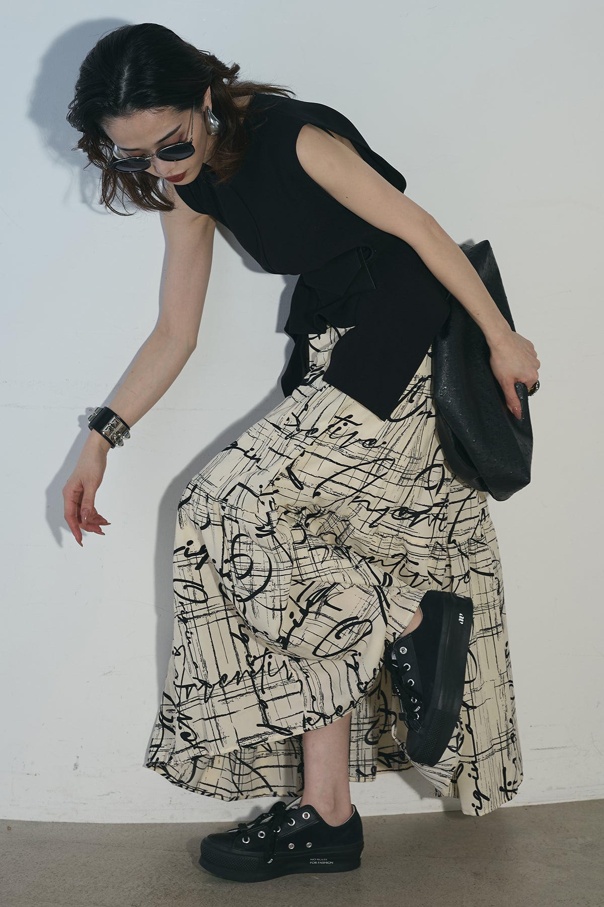 ANDREA&Co. AUBREY ボリュームフリルチュールスカート アイボリー