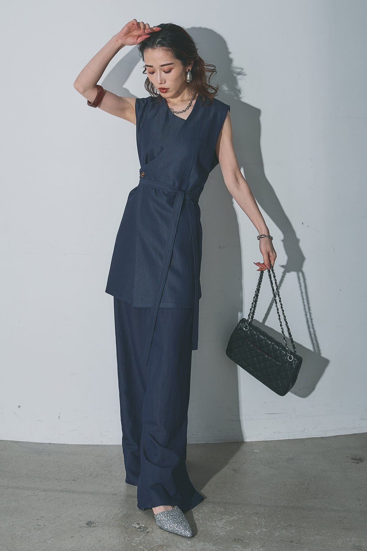 新品タグ付きANDREA&Co. レディース パンツ セットアップ ワイドパンツ