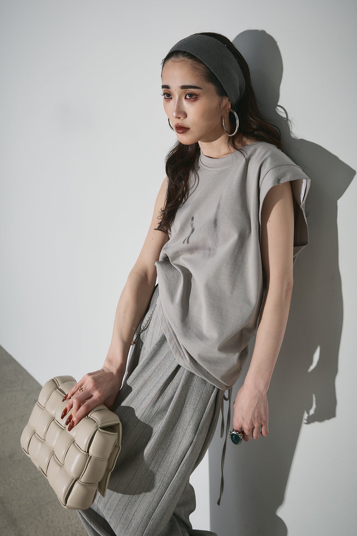 ANDREA&Co. ショルダーカットジップニット/ボルドー ANDREA&Co. ショルダーカットジップニット/ボルドー