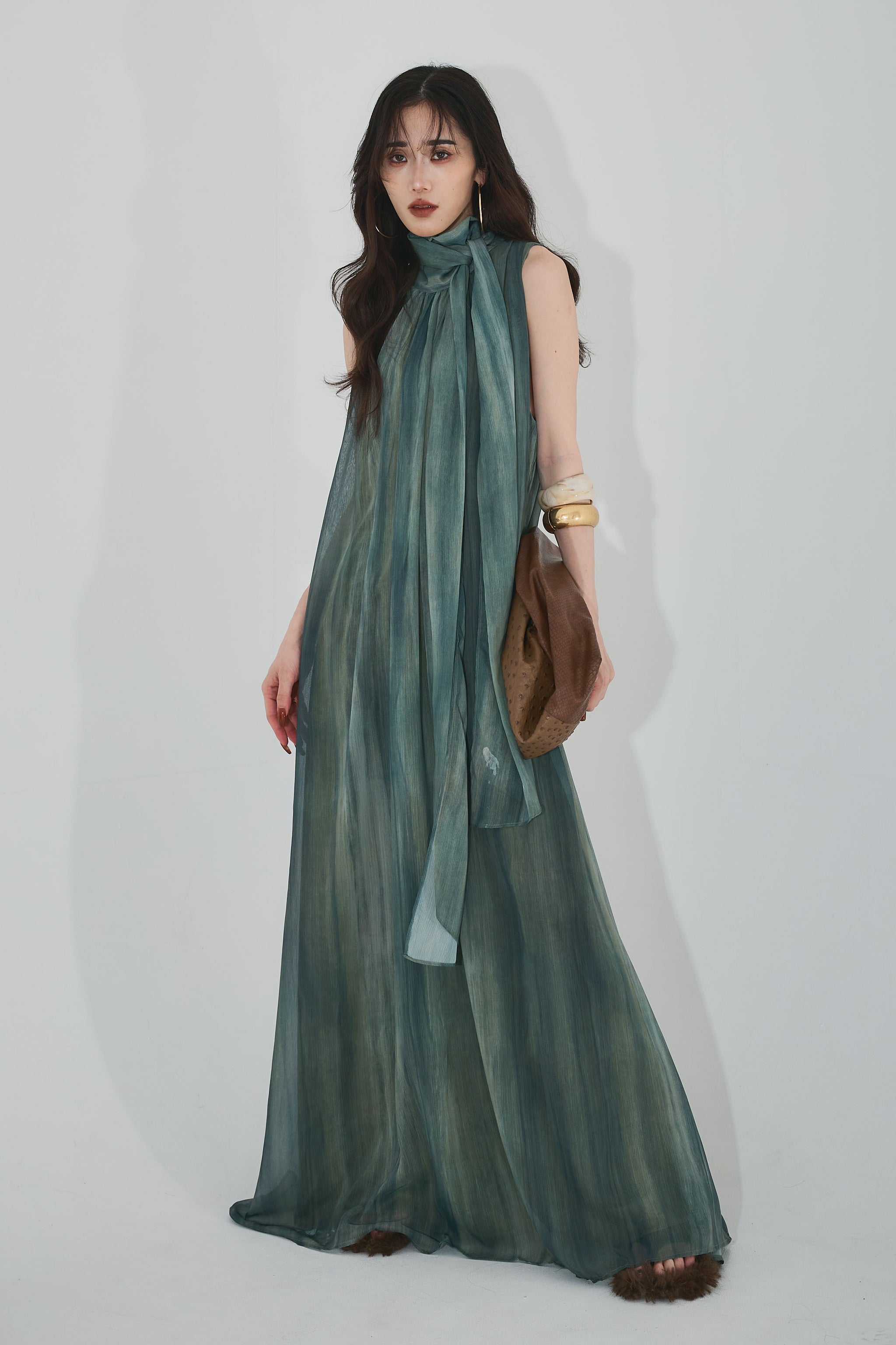 関税送料込【MAC DUGGAL】ロング ワンピース シフォン グリーン AUBREY】グラデーションシフォンロングワンピース – ANDREA&Co.