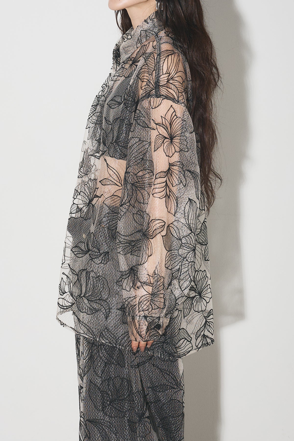 AUBREY】フラワージャガードメッシュブラウス – ANDREA&Co.