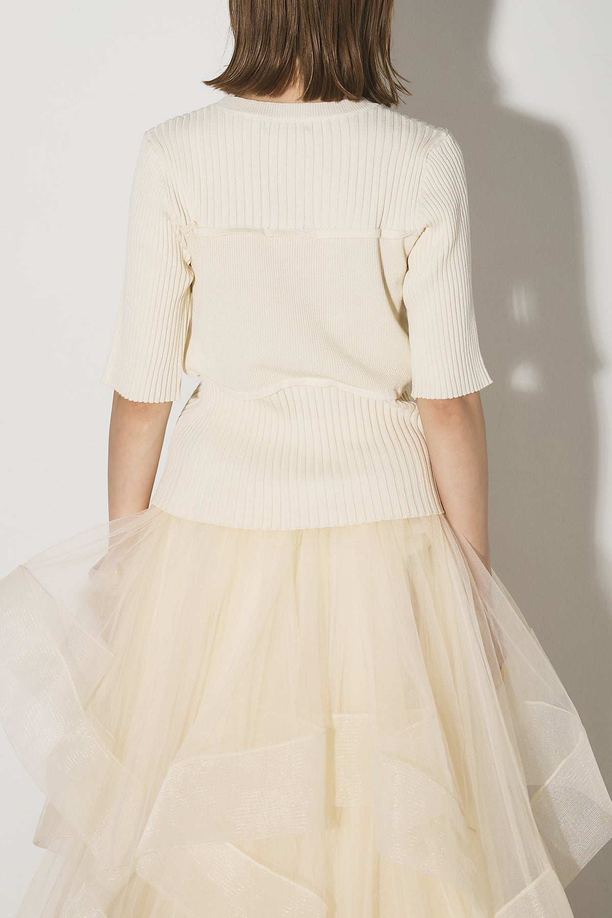 専用　CHRISTOPHE COPPENS フリルニットストール With Muffler Gradient Knit Tops