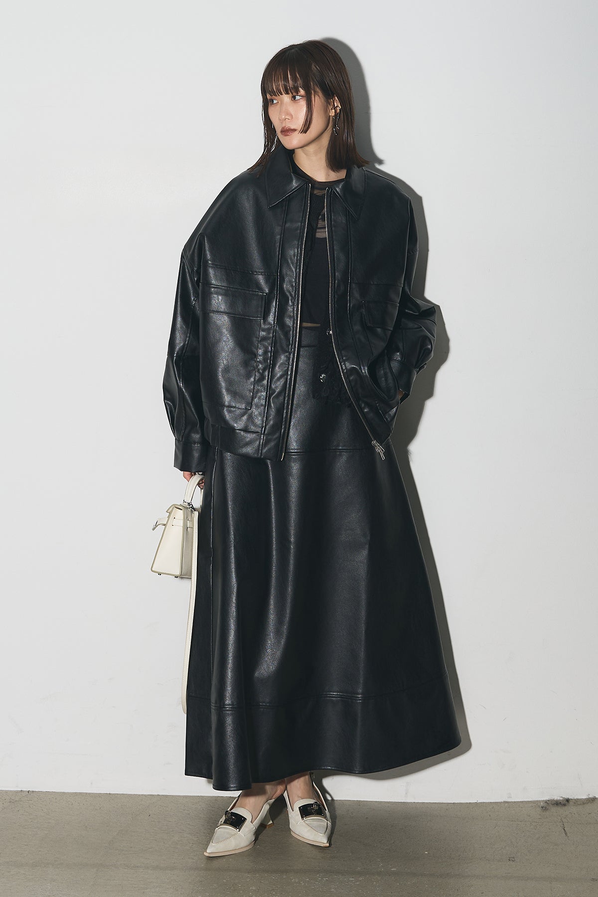 極美品/希少Shengyiheng レザーコート ラムレザー ボア ダブルジップ 10-4930-01.jpg