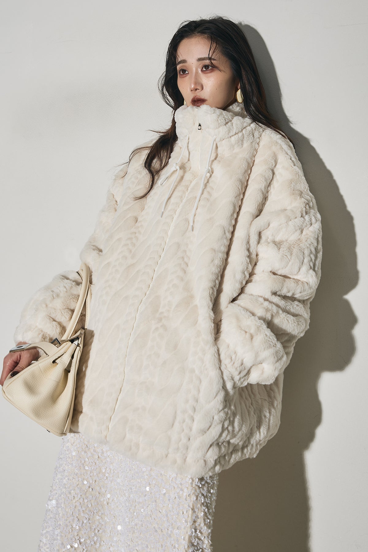 【ANDREA & Co】ツイードファージャケット ケーブルデザインZIPファージャケット – ANDREA&Co.
