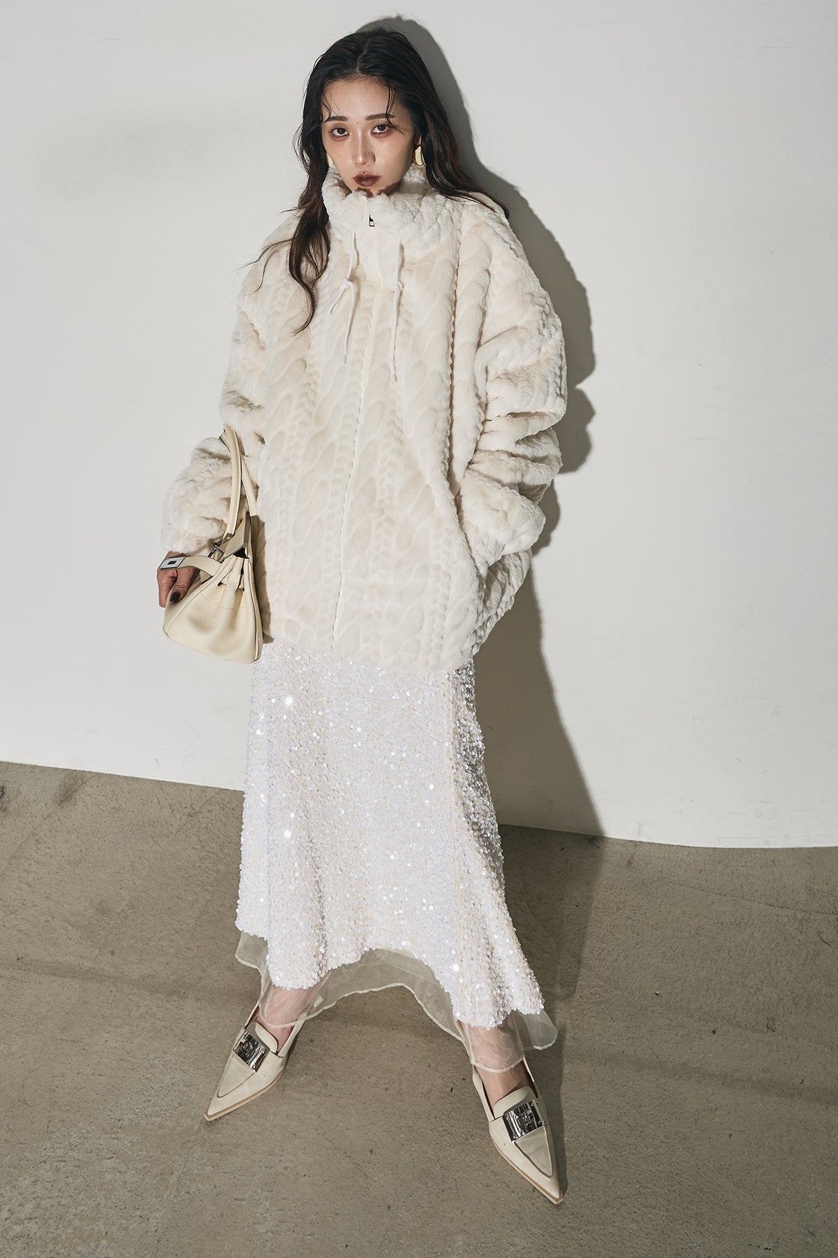 SET】ケーブルデザインZIPファージャケット+スパンコール