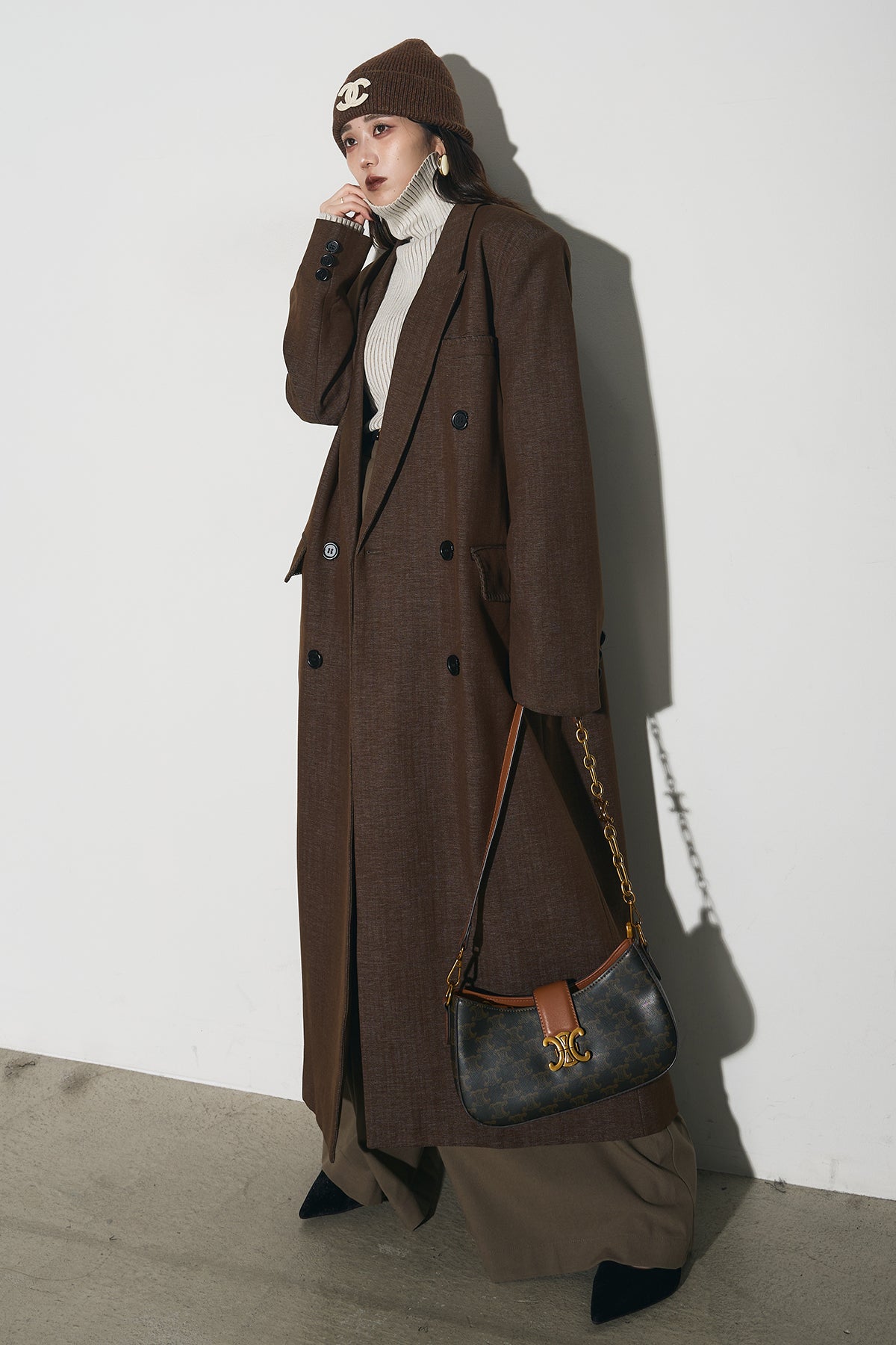 andrea&co AUBRAY デニムライクダブルブレストコート　新品タグ付き デニムライクダブルブレストコート – ANDREA&Co.