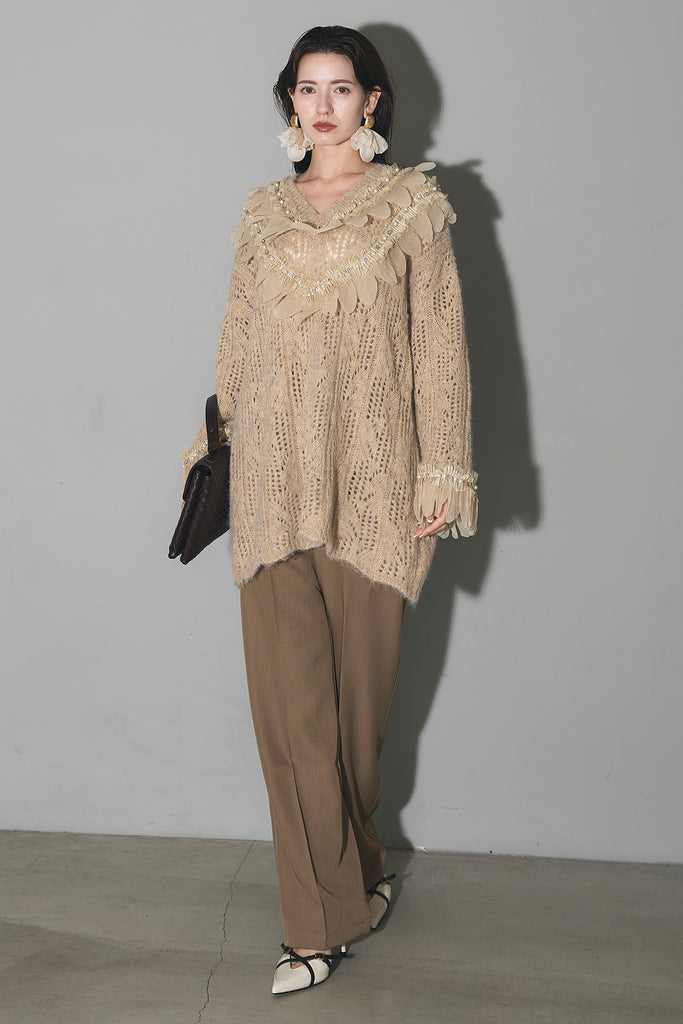 ANDREA&Co.ホワイトジレ&スカートSET美品完売 ANY SIS｜【スタイリストコラボ】ジレ×ラメチュールスカート
