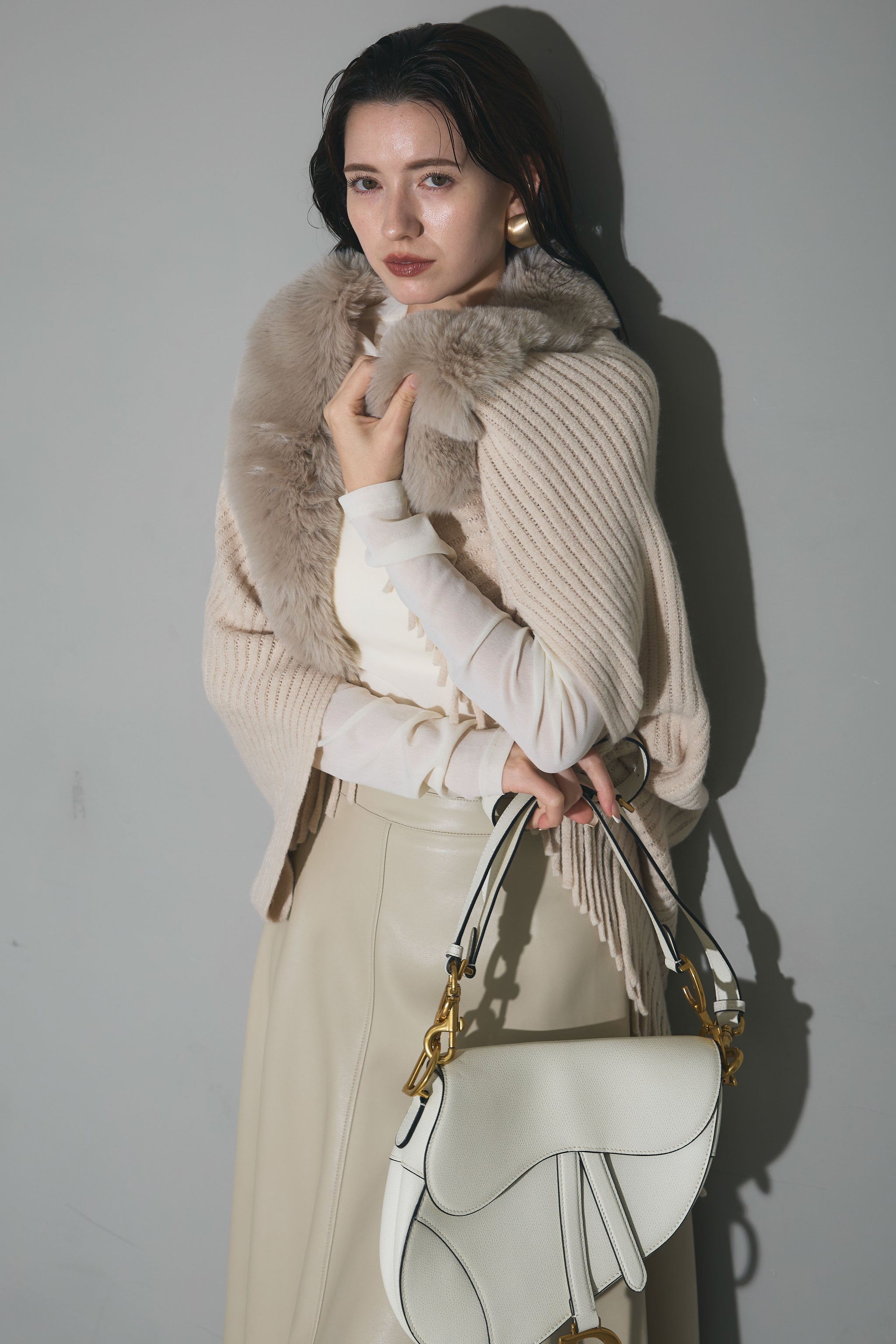 【未使用】coomb ファー付きニットポンチョ ファー付／ポンチョ｜INGNI(イング) 公式通販｜INGNI STORE