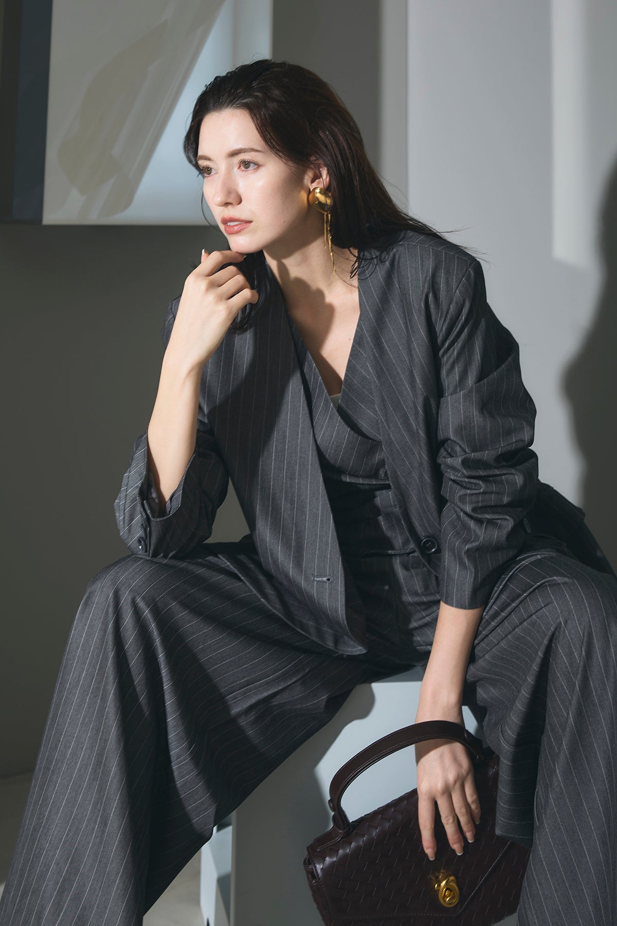 AUBREY by andrea&co. 新品未使用フラワーデザインサテンドレス AUBREY