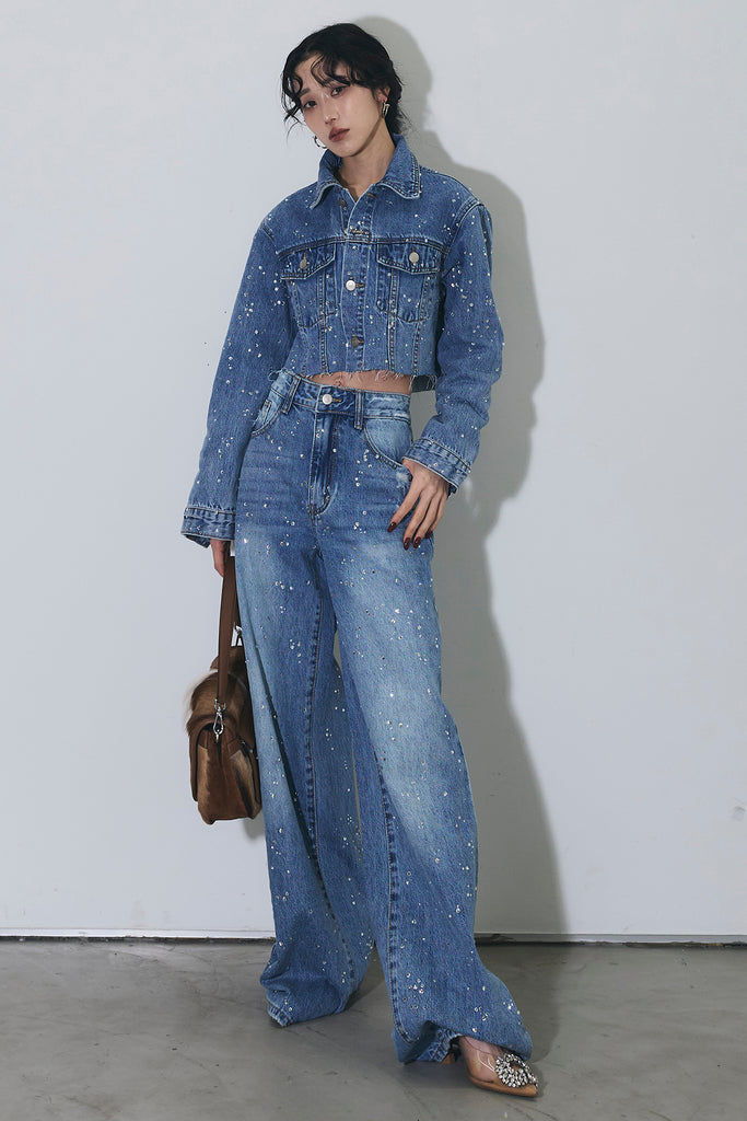 ANDREA＆Co. ラインストーンデニムジャケット SET】ラインストーンデニムジャケット+ラインストーンデニム – ANDREA&Co.
