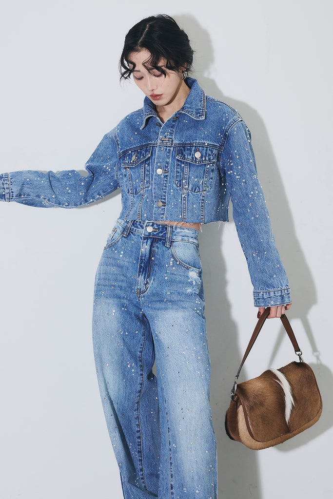 ANDREA＆Co. ラインストーンデニムジャケット SET】ラインストーンデニムジャケット+ラインストーンデニム – ANDREA&Co.