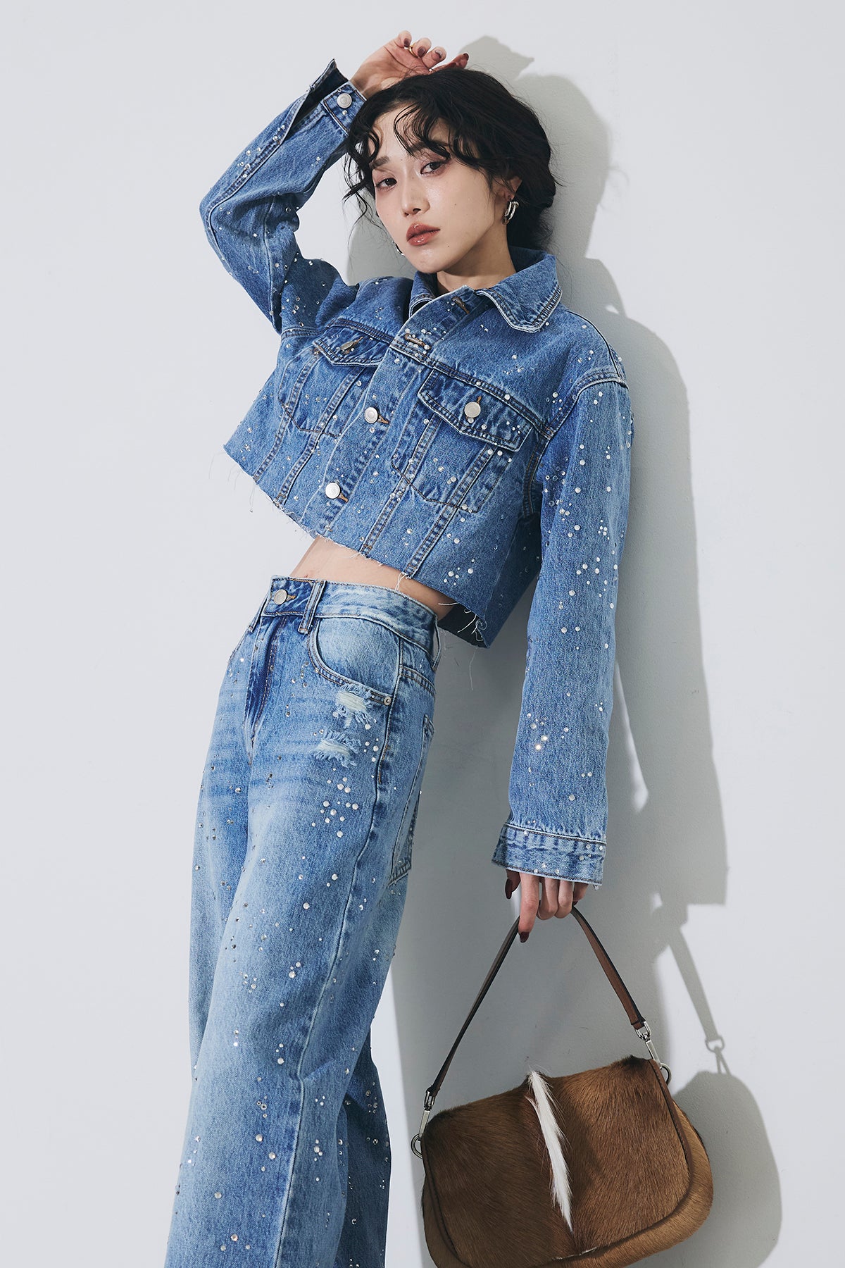ANDREA＆Co. ラインストーンデニムジャケット SET】ラインストーンデニムジャケット+ラインストーンデニム – ANDREA&Co.