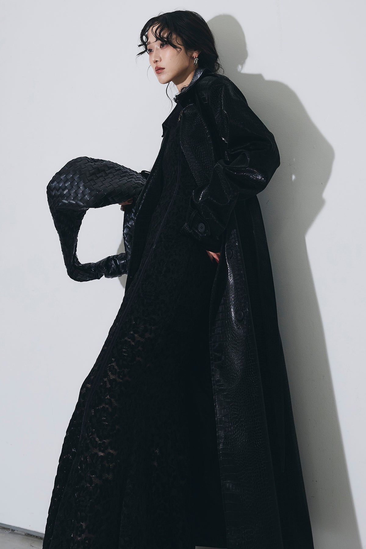 SET】パイピングレースキャミドレス+クロコレザーコート – ANDREA&Co.