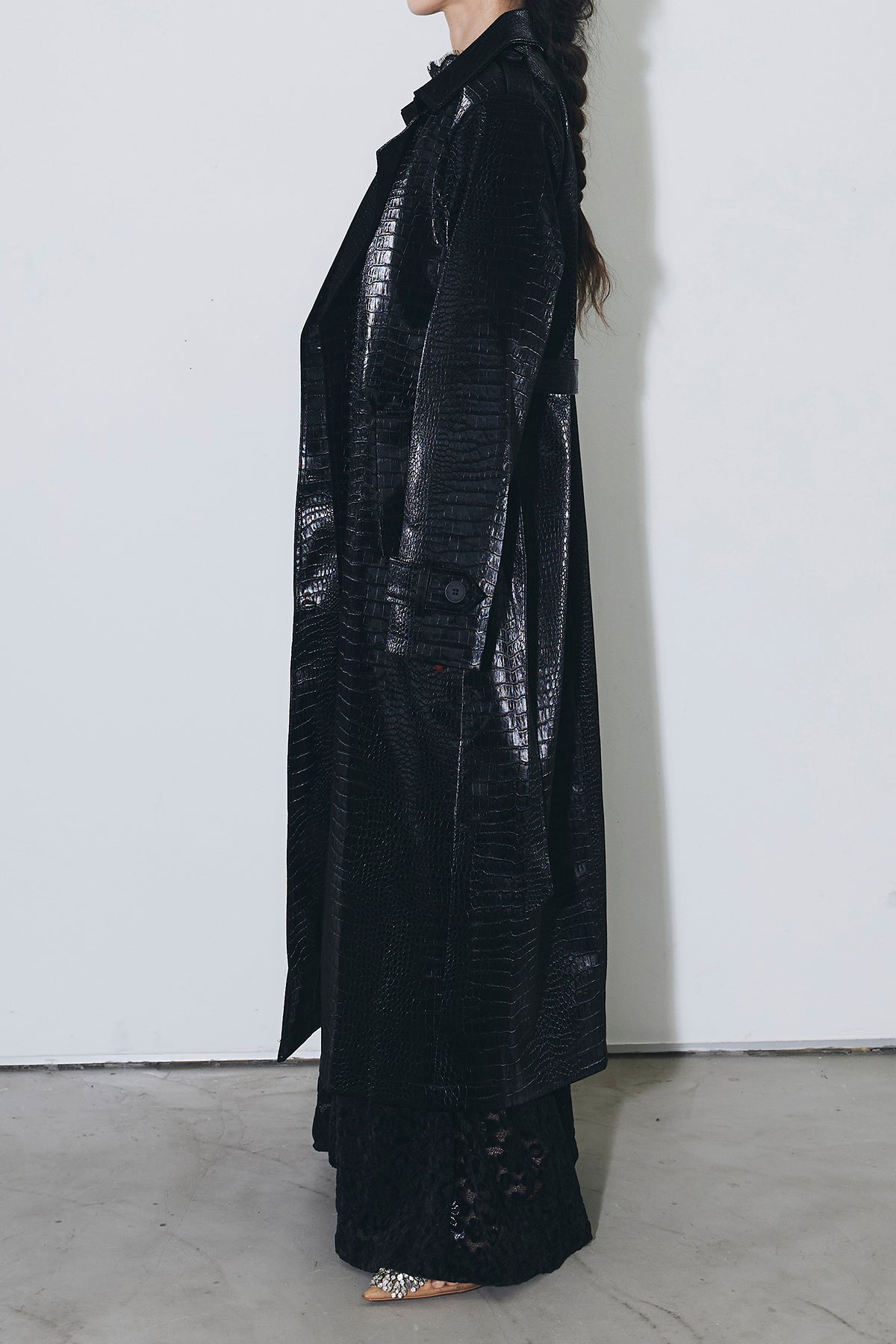 SET】パイピングレースキャミドレス+クロコレザーコート – ANDREA&Co.