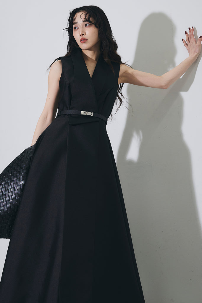 アシンメトリーサテンドレス – ANDREA&Co.