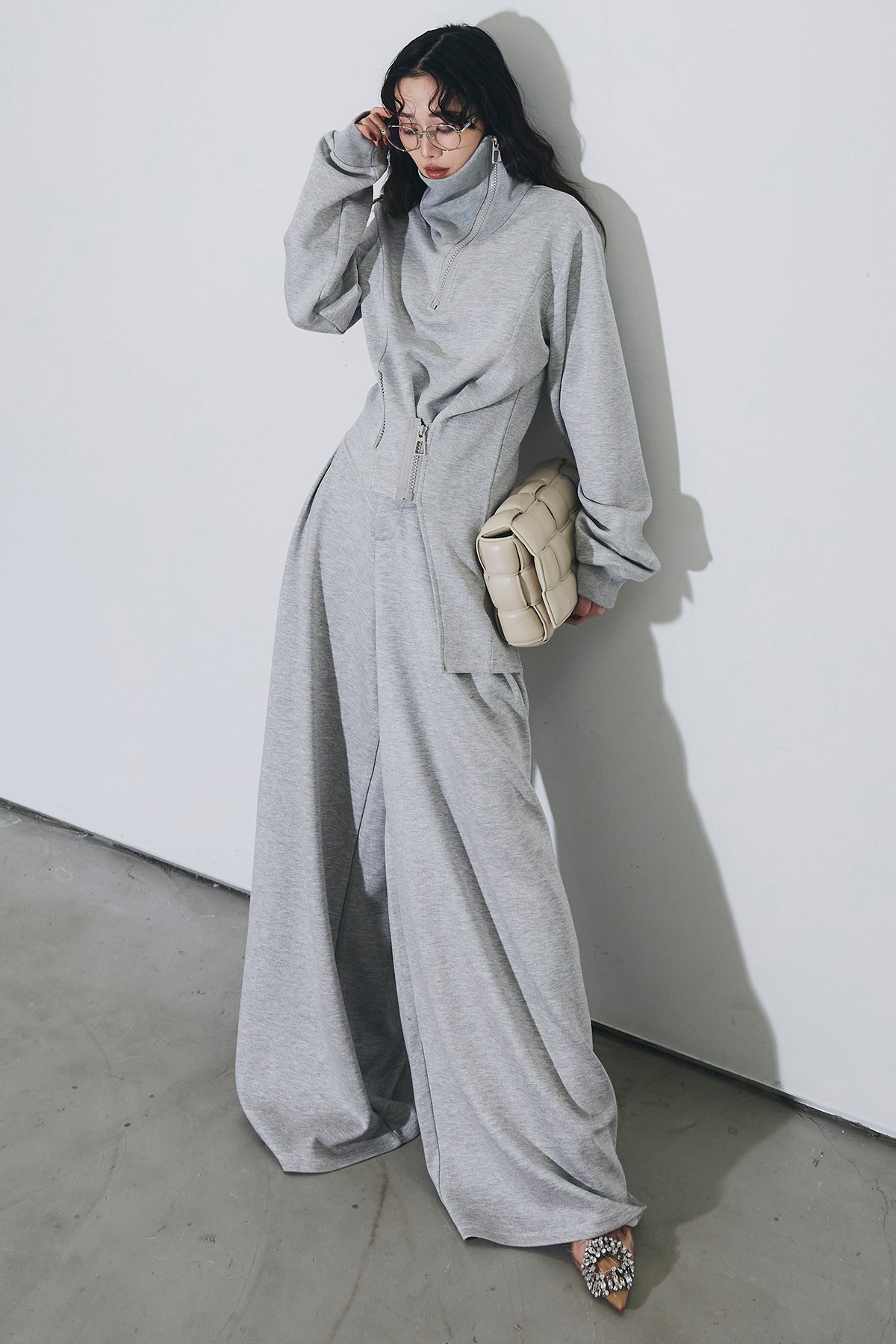 ZIPギャザースウェットセット – ANDREA&Co.