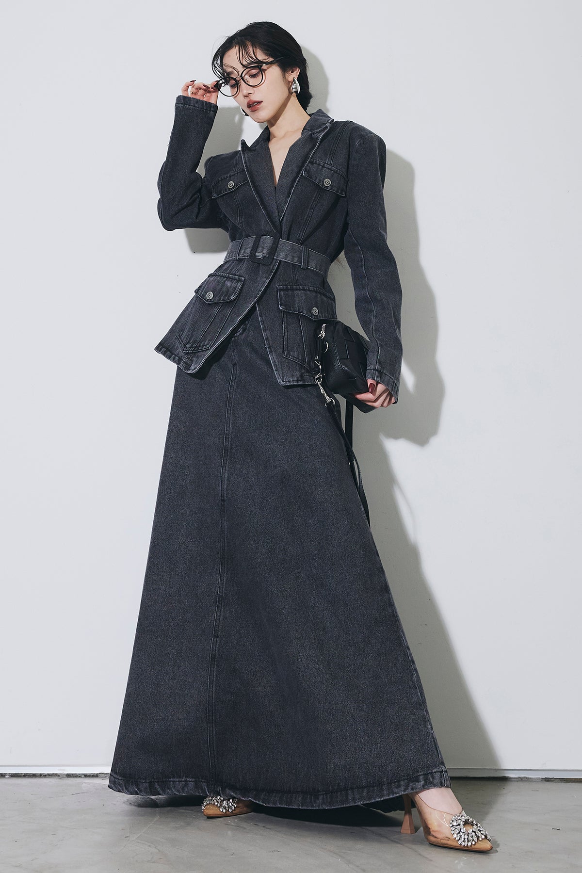 ⭐*︎様 DIESEL ブラックベルベットジップアップジャケットセットアップ デニムベルテッドジャケットセットアップ – ANDREA&Co.