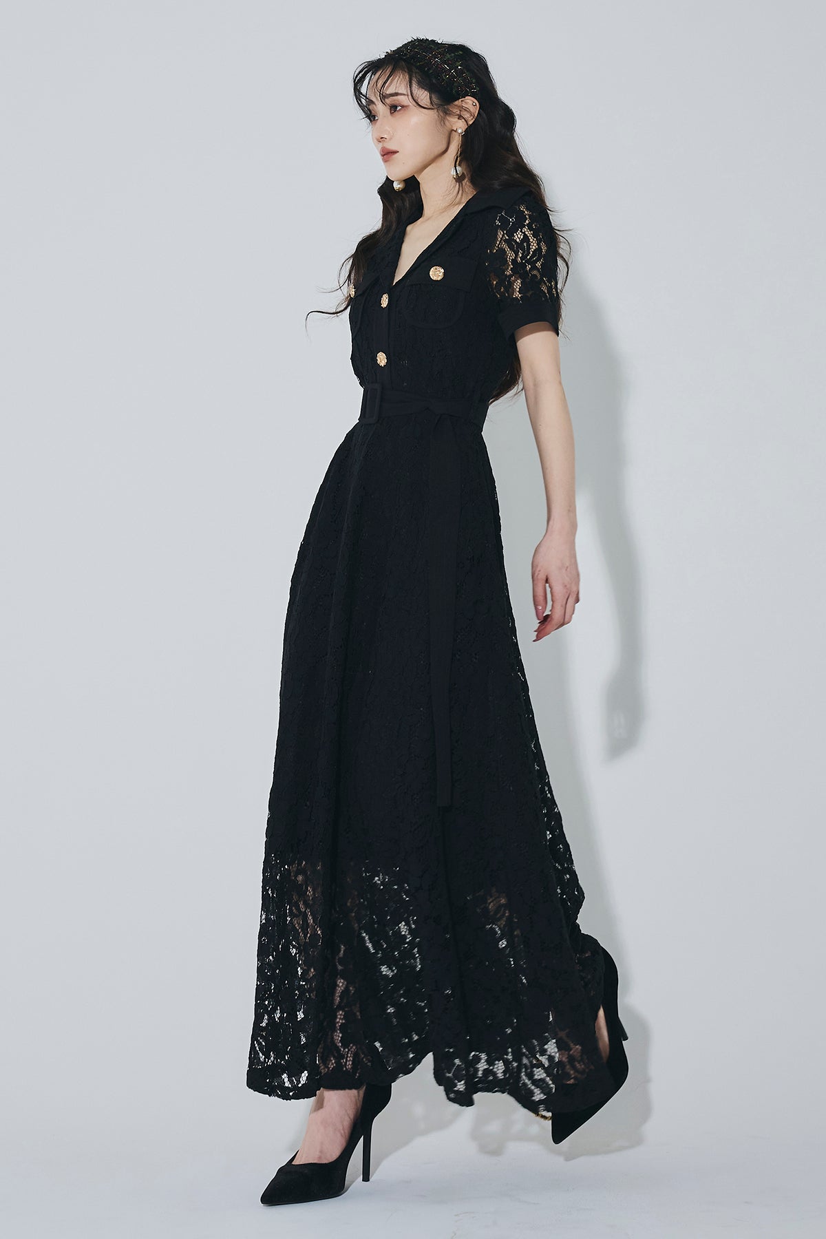 andrea&co セットアップ レースロングワンピース レースパンツ ベルテッドレースワンピース – ANDREA&Co.
