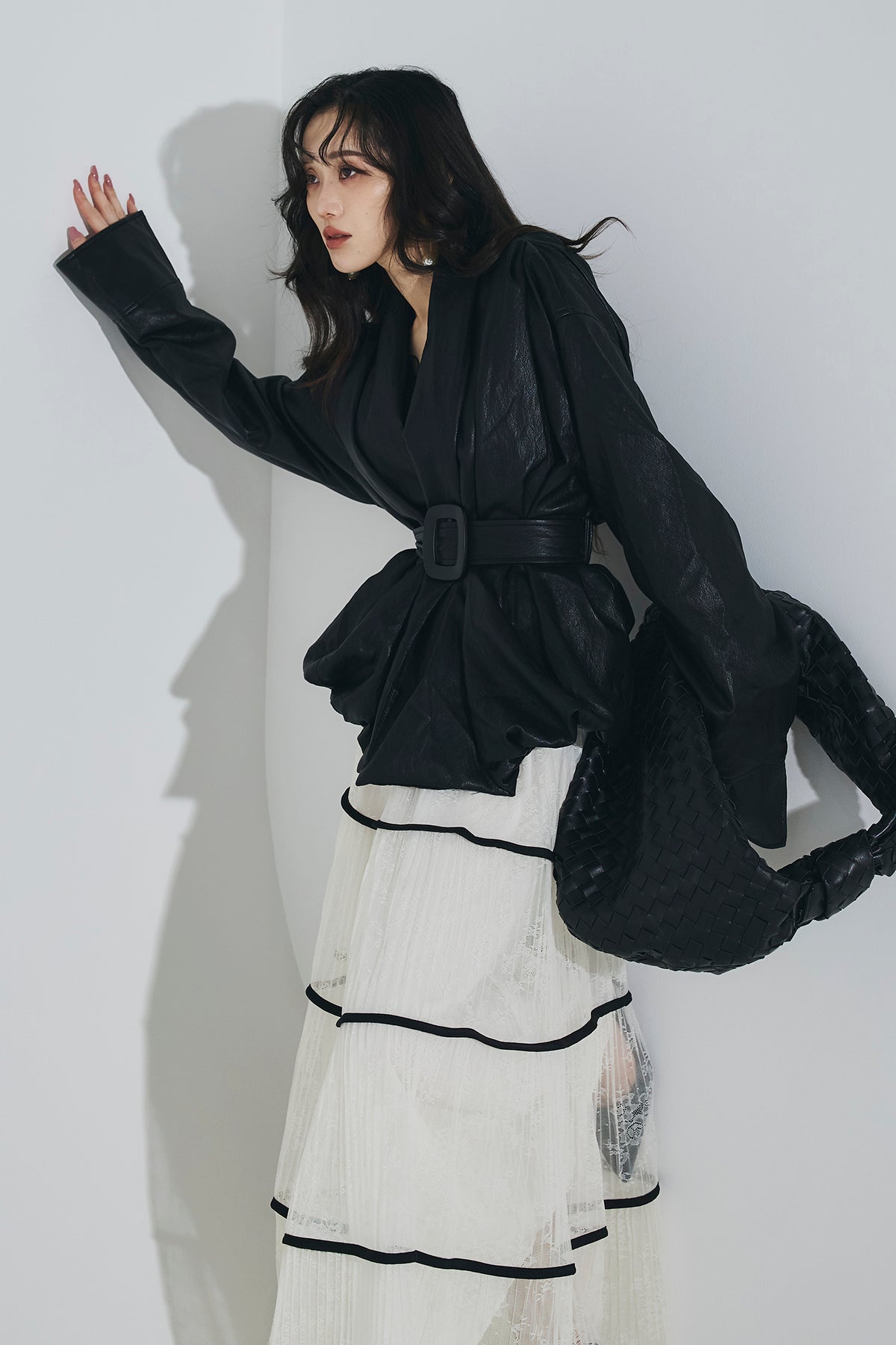 SET】バルーンレザージャケット+パイピングレーススカート – ANDREA&Co.