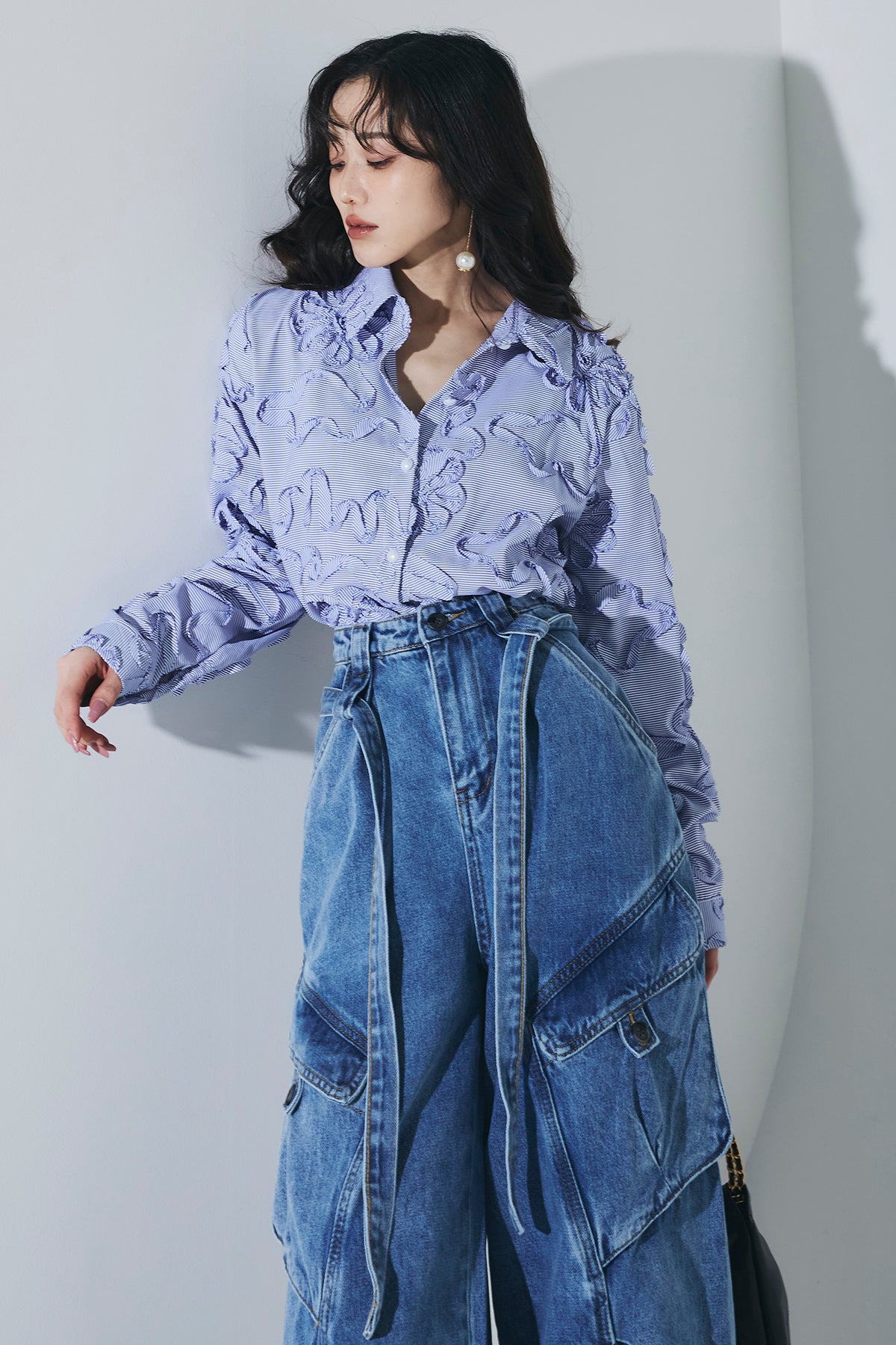 Andrea&Coシャツドッキングストライプ テープジャガードストライプシャツ – ANDREA&Co.