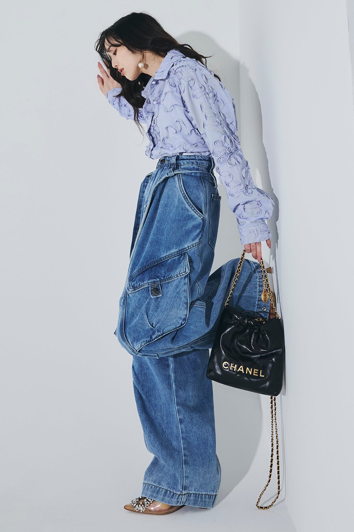 ANDREA&Co. テープジャガードストライプシャツ➕デニム テープジャガードストライプシャツ – ANDREA&Co.