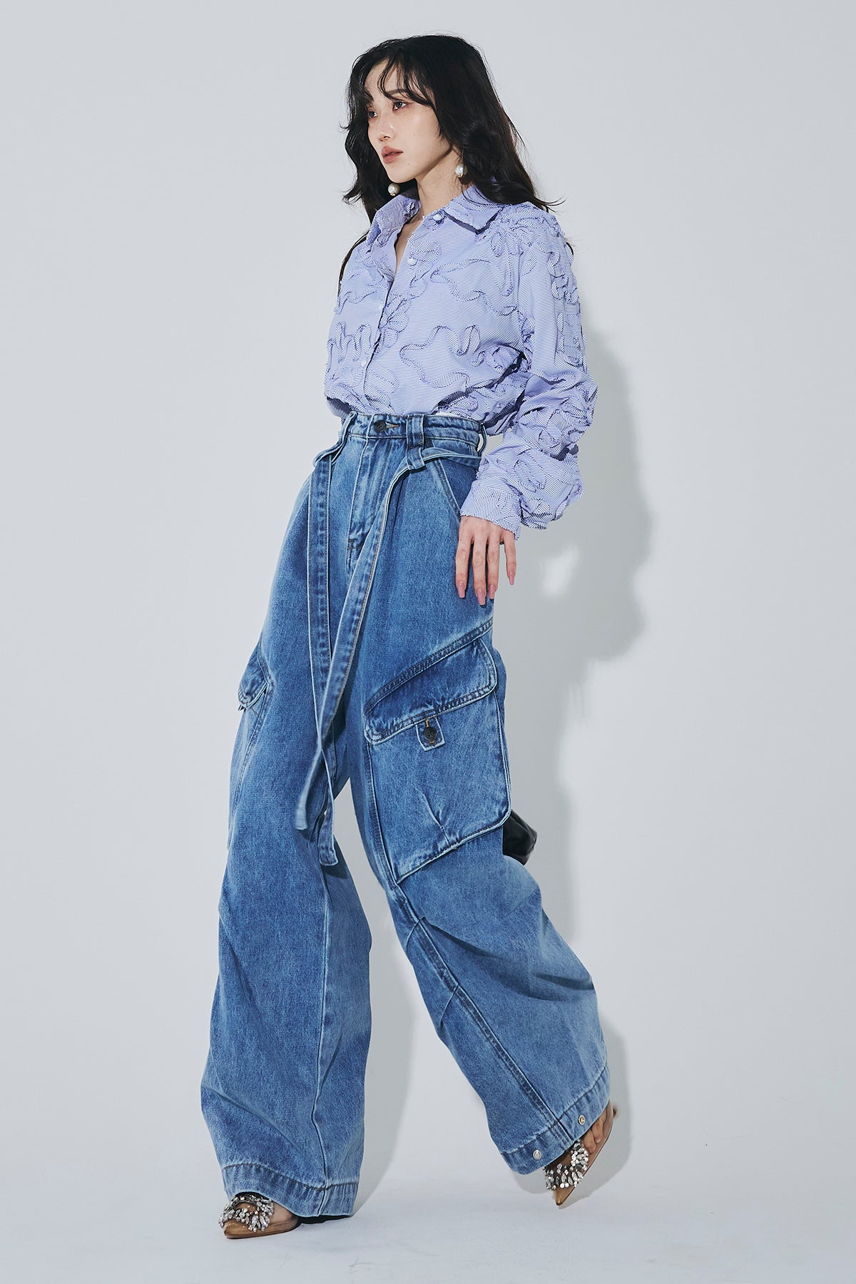 ANDREA&Co. テープジャガードストライプシャツ➕デニム テープジャガードストライプシャツ – ANDREA&Co.