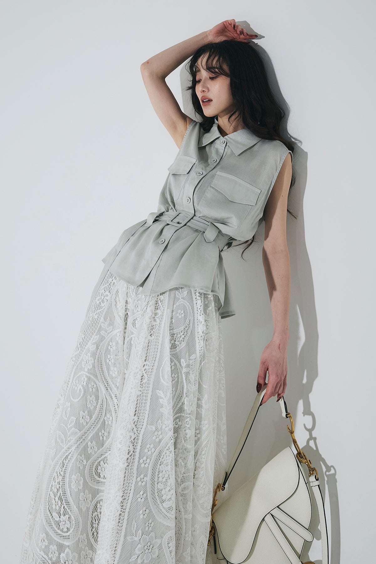 【ANDREA&Co.】ベルテッドレーススカートセットアップ ベルテッドレーススカートセットアップ – ANDREA&Co.