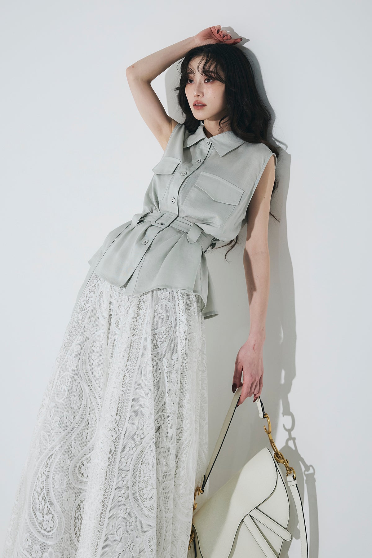 【ANDREA&Co.】ベルテッドレーススカートセットアップ ベルテッドレーススカートセットアップ – ANDREA&Co.