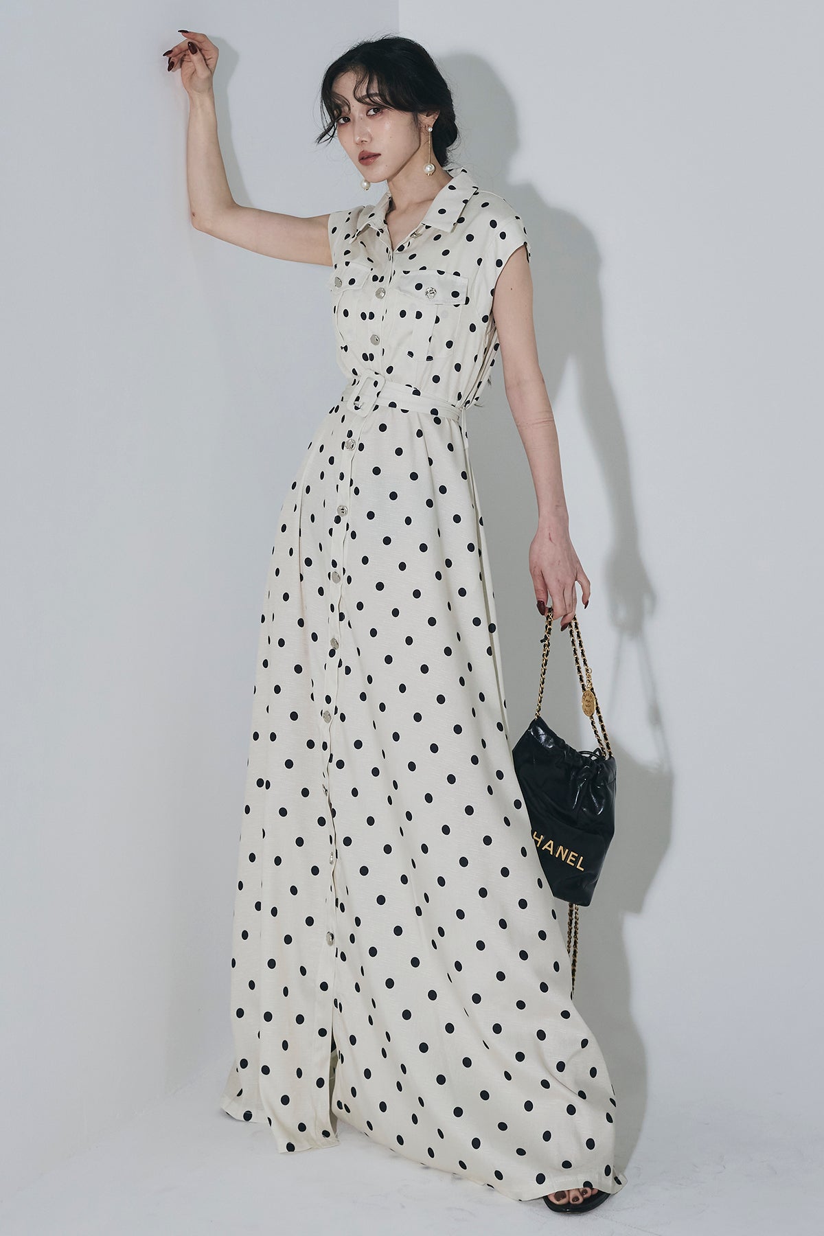 ANDREA&CO ドットベルテッドシャツワンピース ドットベルテッドシャツワンピース – ANDREA&Co.