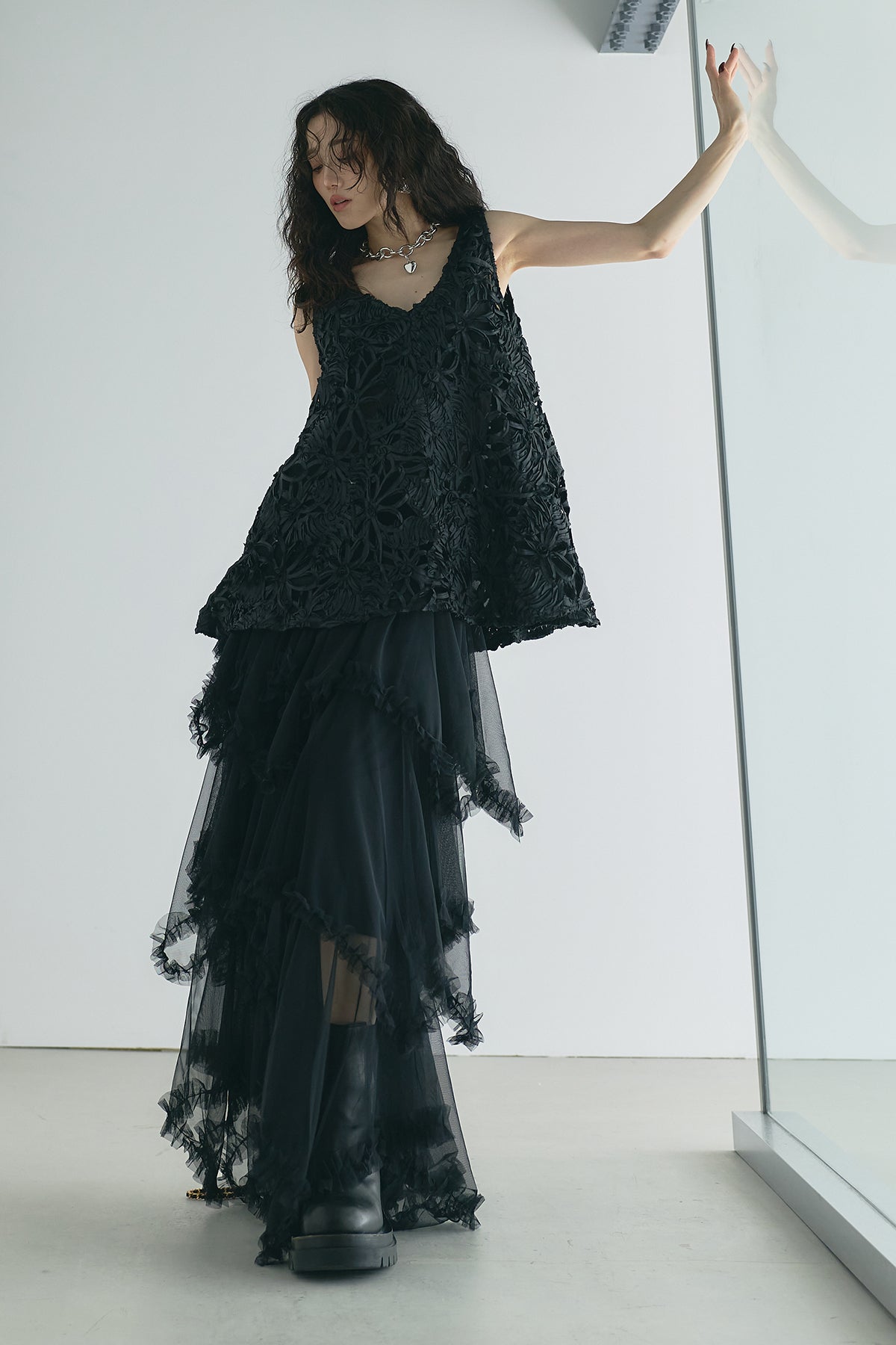 andrea&co. テープジャガードフレアトップス テープジャガードフレアトップ – ANDREA&Co.