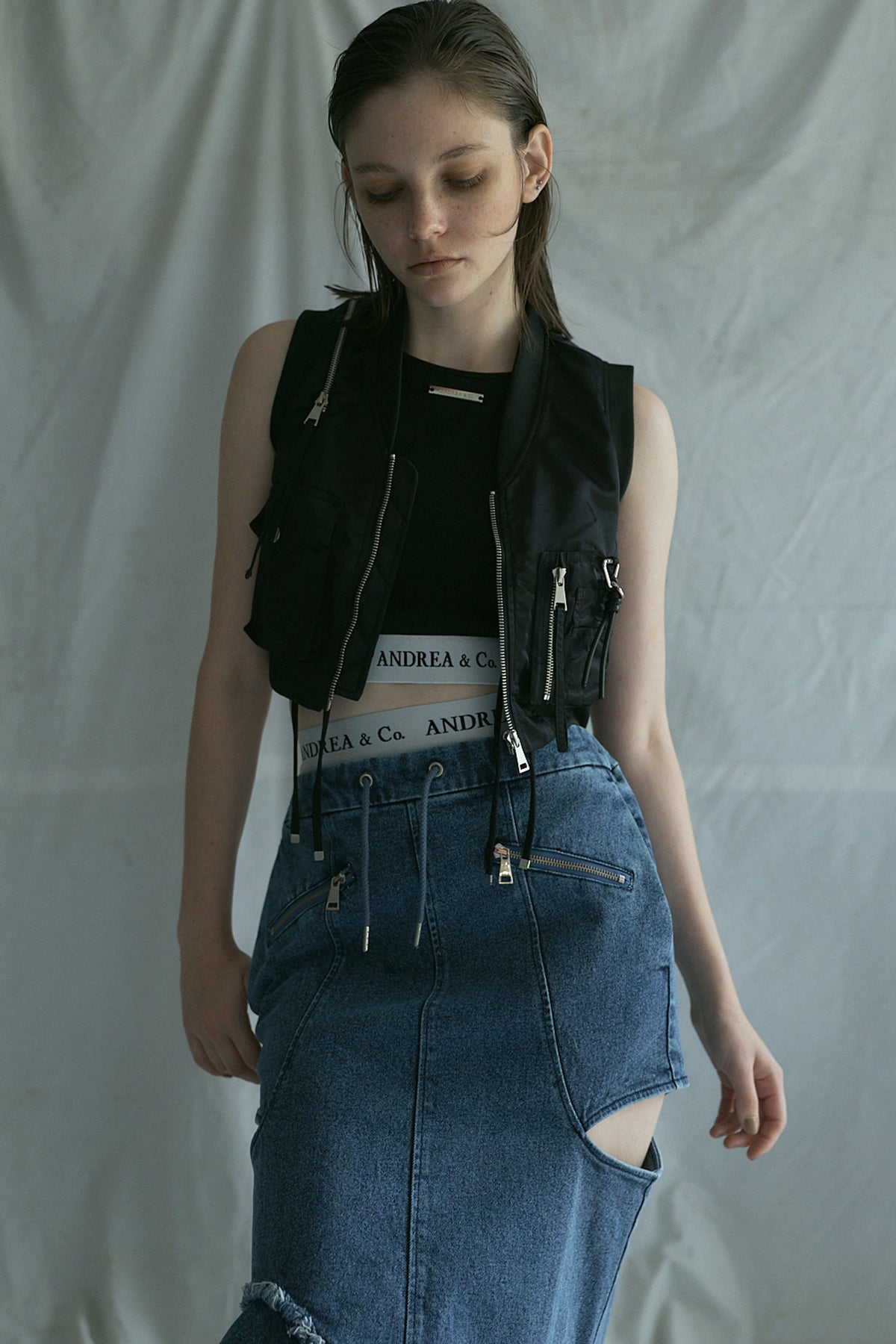 ANDREA&Co. フレアスカート LOGO PANTS X CUT FLARE SKIRT – ANDREA&Co.