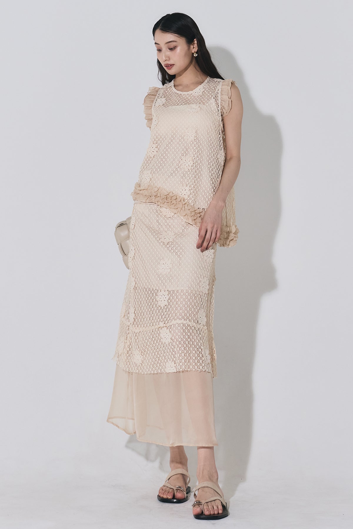 メッシュレーストップス＆スカートセットアップ – ANDREA&Co.
