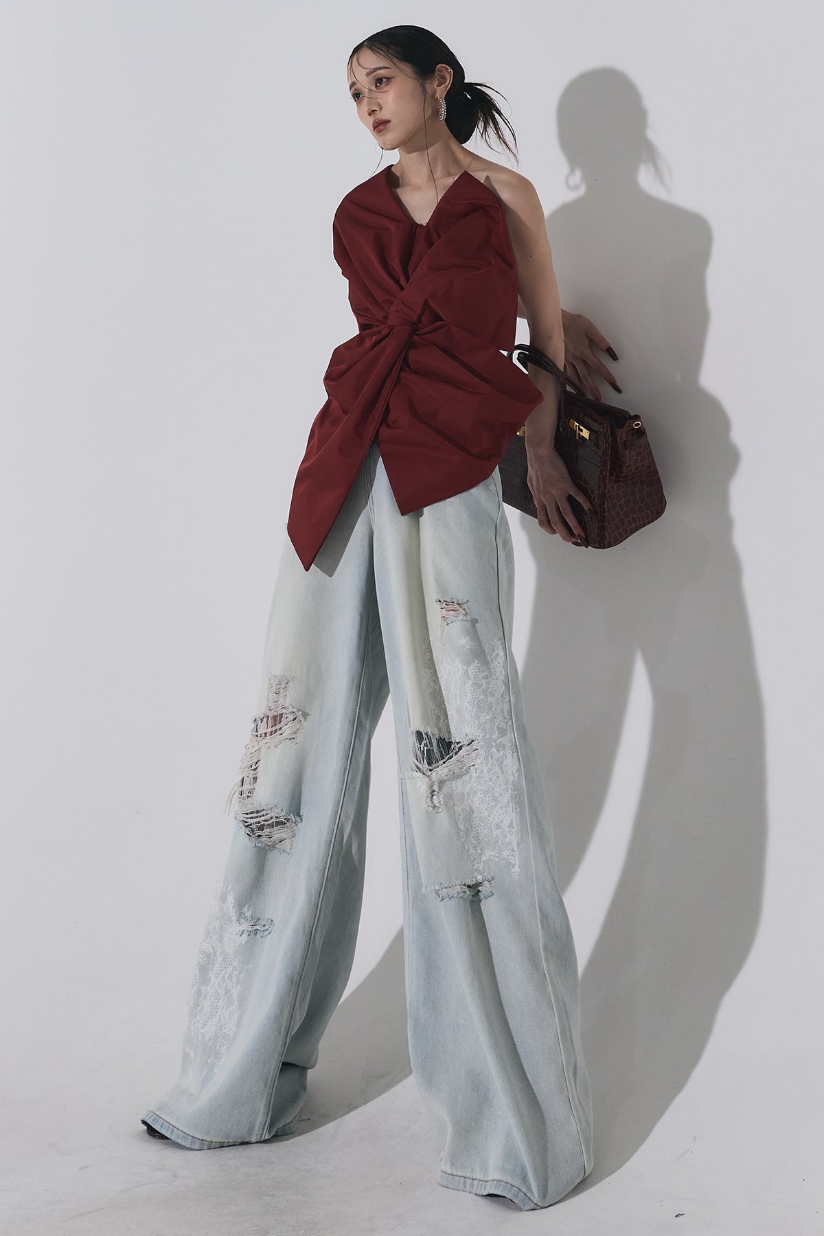 Riu リボンアシンメトリートップス アシンメトリーリボントップス – ANDREA&Co.